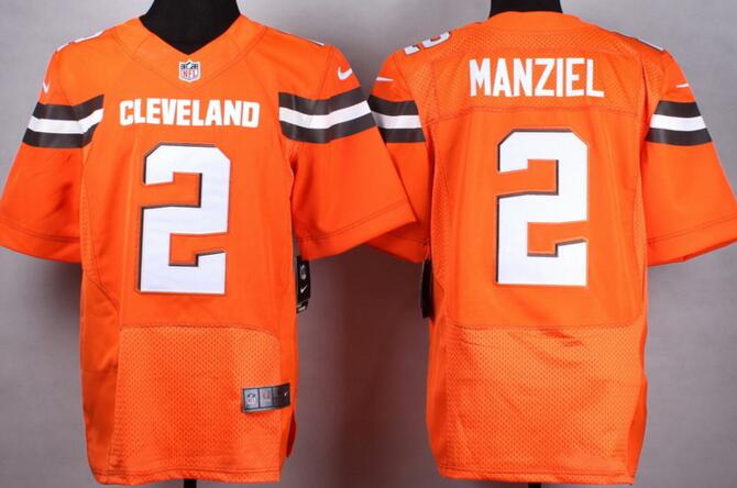 2015 Nike Cleveland Browns 2 Johnny Manziel orange elite nfl jerseys