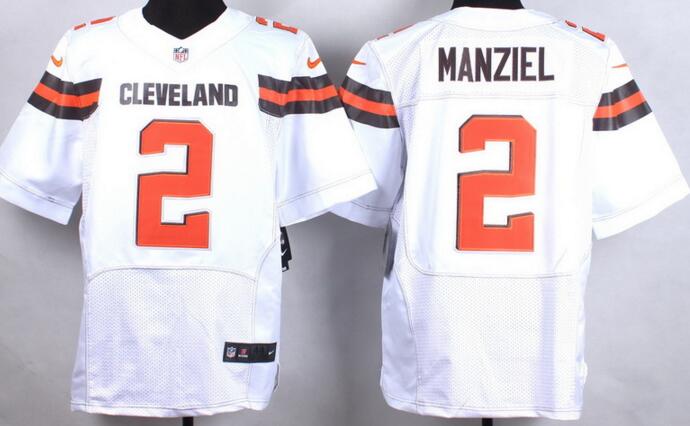 2015 Nike Cleveland Browns 2 Johnny Manziel white elite nfl jerseys