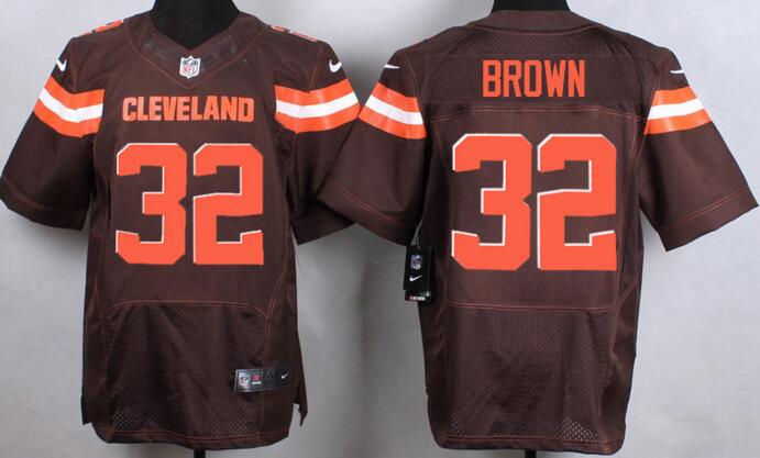 2015 Nike Cleveland Browns 32 Jim Brown elite brown nfl jersey