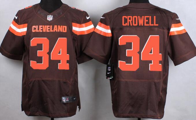 2015 Nike Cleveland Browns 34 Isaiah Crowell elite Brown NFL Jersey