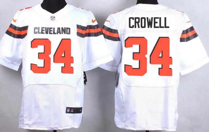 2015 Nike Cleveland Browns 34 Isaiah Crowell elite white NFL Jersey