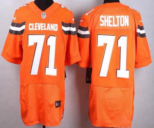 2015 Nike Cleveland Browns 71 Danny Shelton elite orange NFL Jersey