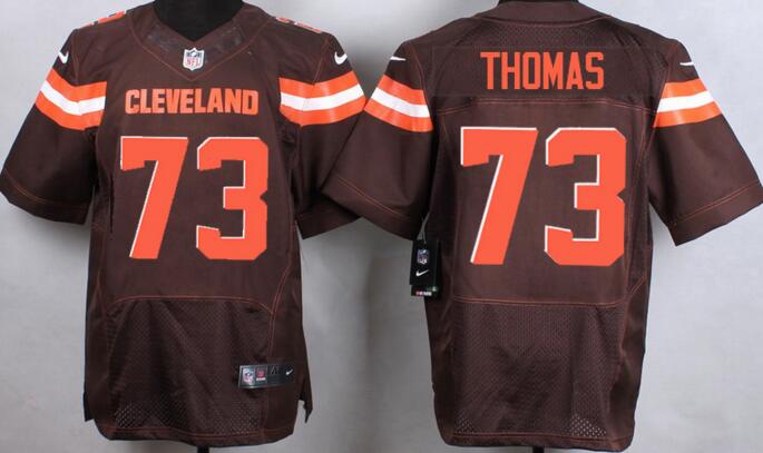 2015 Nike Cleveland Browns 73 Toe Thomas elite brown men Football Jerseys