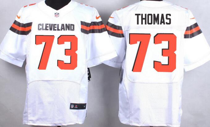 2015 Nike Cleveland Browns 73 Toe Thomas elite white men Football Jerseys