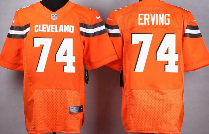 2015 Nike Cleveland Browns 74 Cameron Erving elite orange NFL Jersey