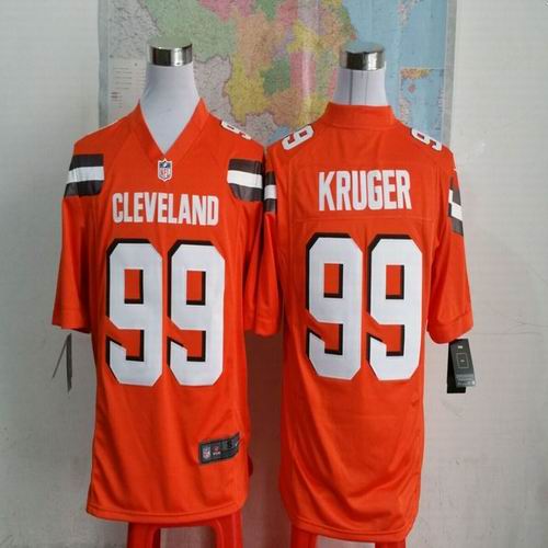 2015 Nike Clevland Browns 99 Paul Kruger brown orange nfl jersey