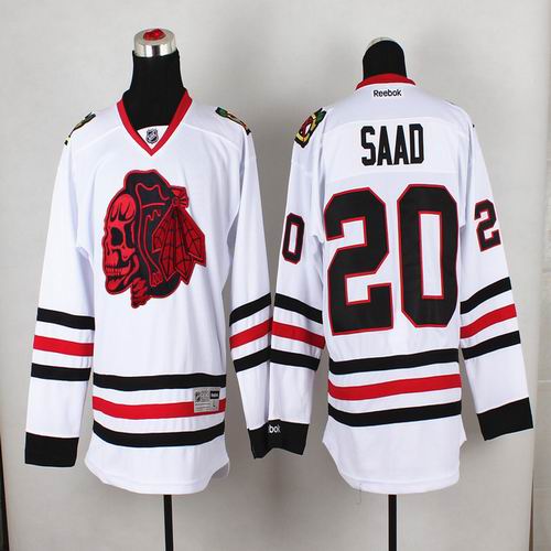 2015 Reebok Chicago Blackhawks 20 Brandon Saad white nhl jerseys