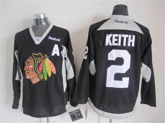 2015 Reebok Chicago Blackhawks Duncan Keith #2 black ice hockey Jersey