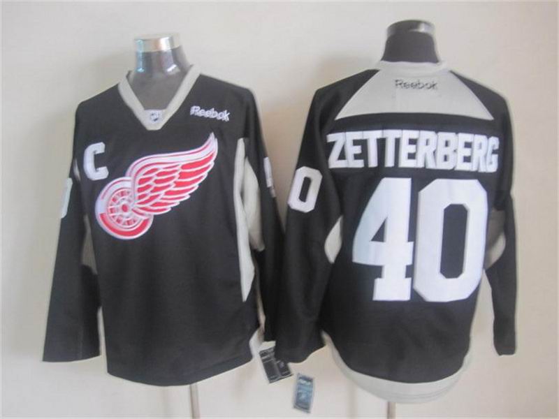 2015 reebok Detroit Red Wings 40 Henrik Zetterberg black men ice hockey nhl jerseys