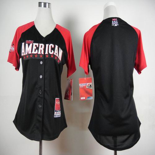 2015 women MLB All Star American blank Black MLB Jerseys