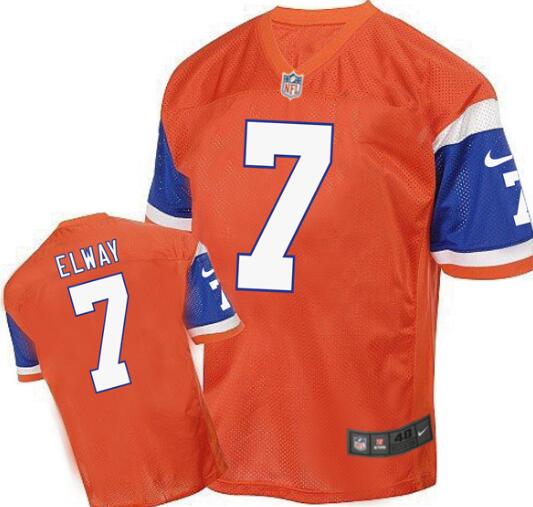 2016  Nike Denver Broncos 7 John Elway orange elite nfl jersey