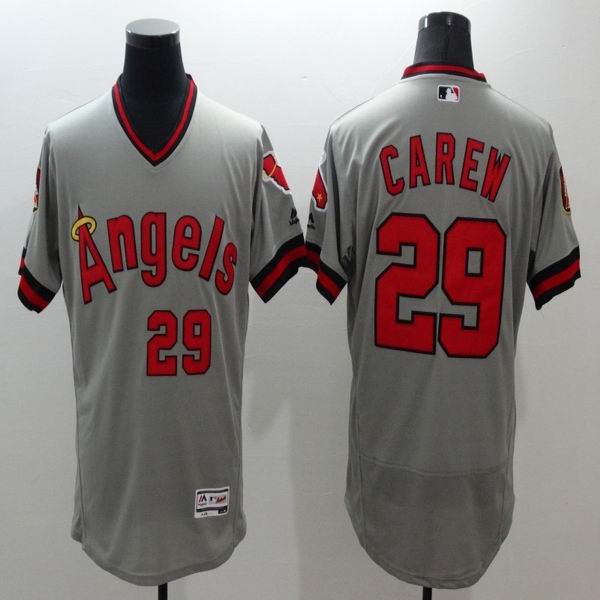 2016 Anaheim Angels 29 Rod Carew gray elite men baseball mlb jersey