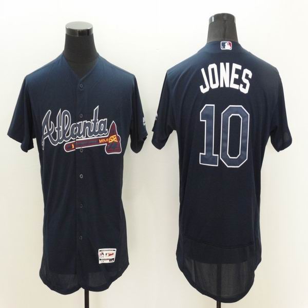 2016 Atlanta Braves 10 Chipper Jones dark blue Flexbase Authentic Collection men baseball mlb Jersey