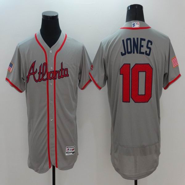 2016 Atlanta Braves 10 Chipper Jones gray Flexbase Authentic Collection men baseball mlb Jersey