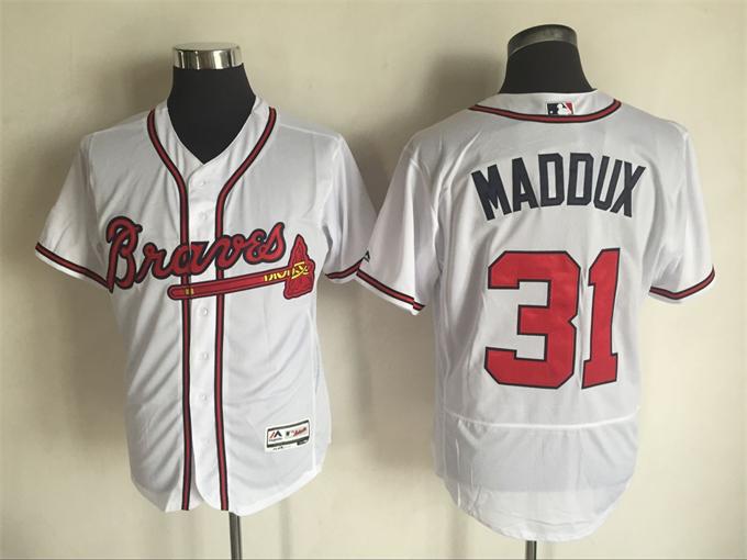 2016 Atlanta Braves 31 Greg Maddux white Flexbase Authentic Collection men baseball mlb Jersey