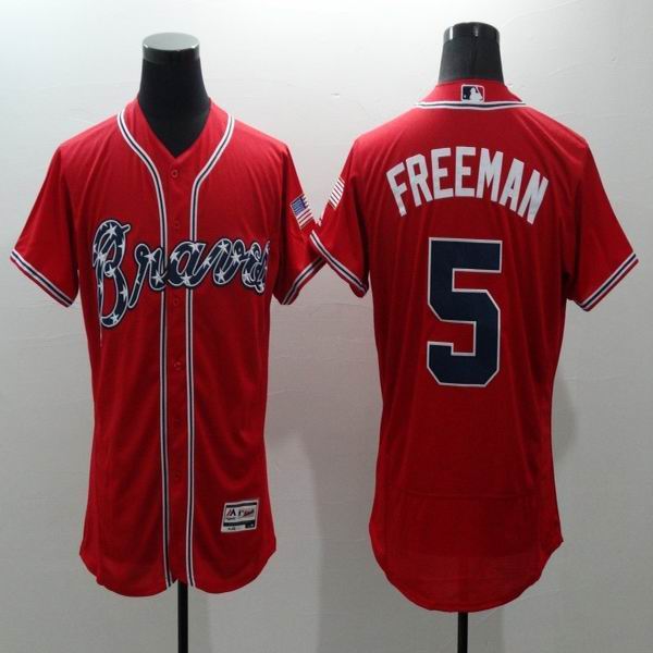 2016 Atlanta Braves 5 Freddie Freeman red elite men baseball mlb jersey