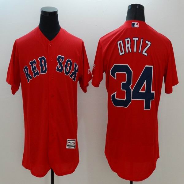 2016 Boston Red Sox  34 David Ortiz red elite men baseball mlb jersey