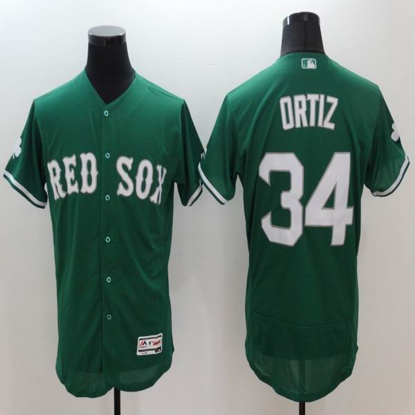 2016 Boston Red Sox 34 David Ortiz green Flexbase Authentic Collection men baseball mlb Jersey