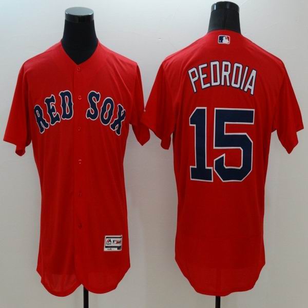 2016 Boston Red Sox Dustin Pedroia 15 red elite men baseball mlb jersey