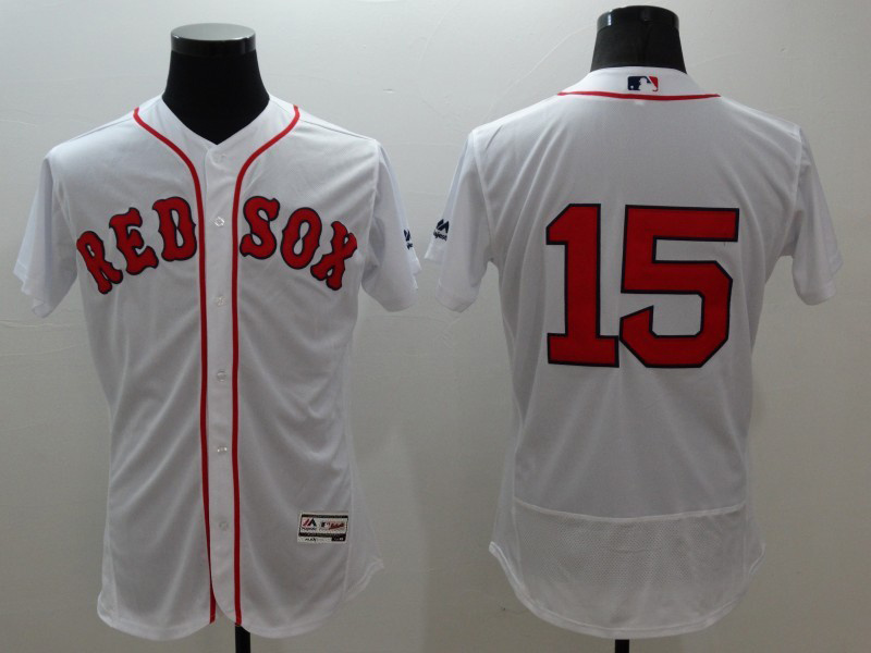 2016 Boston Red Sox Dustin Pedroia 15 white elite men baseball mlb jersey