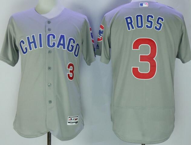 2016 Chicago Cubs  3 David Ross Flexbase Authentic Collection grey men mlb Baseball Jersey