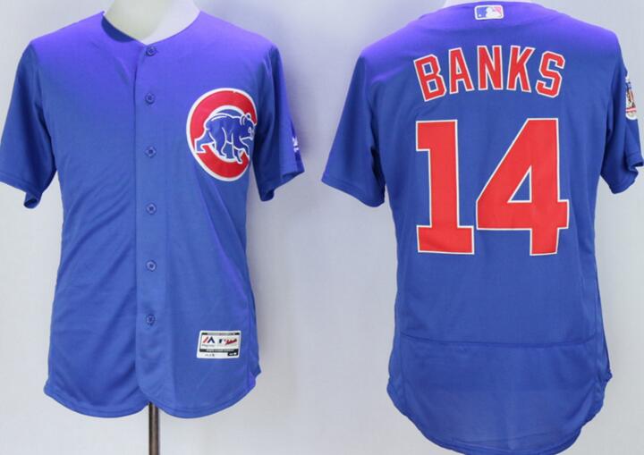 2016 Chicago Cubs 14 Ernie Banks Flexbase Authentic Collection blue men mlb Baseball Jersey