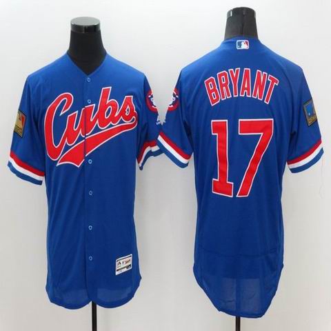 2016 Chicago Cubs 17 Kris Bryant blue Flexbase Authentic Collection men baseball mlb Jersey