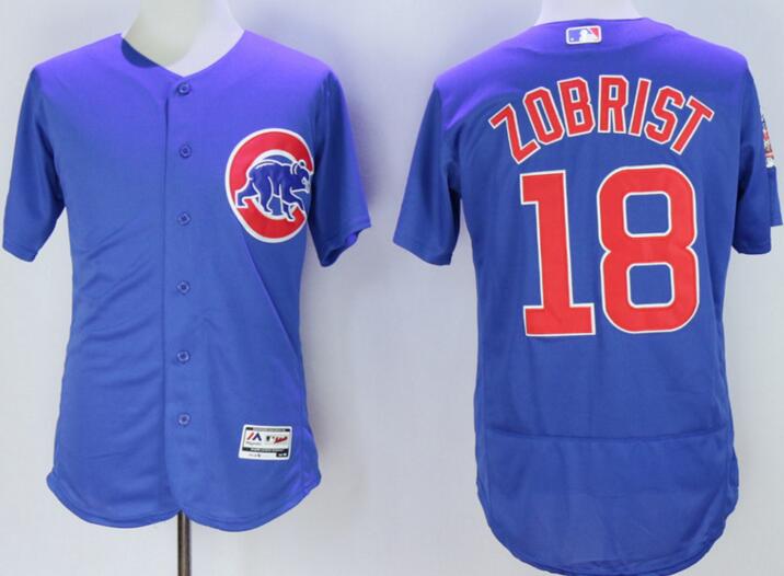 2016 Chicago Cubs 18 Ben Zobrist Flexbase Authentic Collection blue men mlb Baseball Jersey