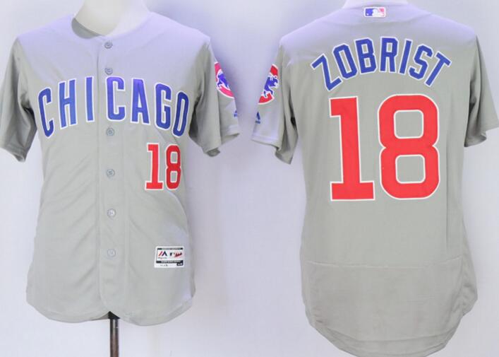 2016 Chicago Cubs 18 Ben Zobrist Flexbase Authentic Collection grey men mlb Baseball Jersey