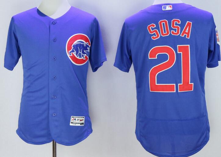 2016 Chicago Cubs 21 Sammy Sosa Flexbase Authentic Collection blue men mlb Baseball Jersey