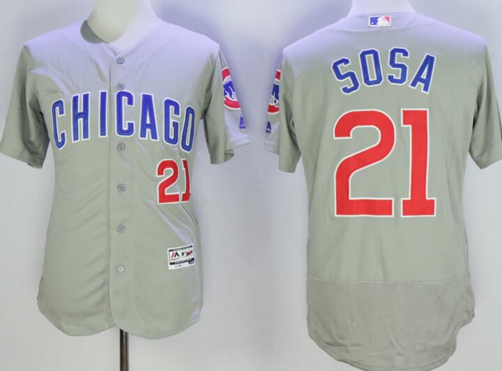 2016 Chicago Cubs 21 Sammy Sosa Flexbase Authentic Collection grey men mlb Baseball Jersey