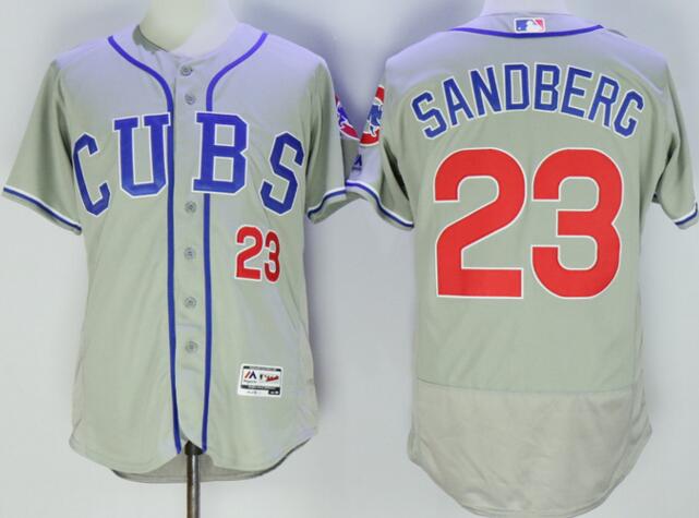 2016 Chicago Cubs 23 Ryne Sandberg Flexbase Authentic Collection grey men baseball mlb Jersey