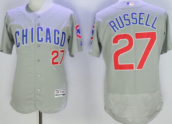 2016 Chicago Cubs 27 Addison Russell Flexbase Authentic Collection grey men mlb Baseball Jersey