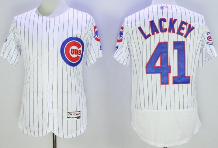 2016 Chicago Cubs 41 John Lackey Flexbase Authentic Collection white men mlb Baseball Jersey