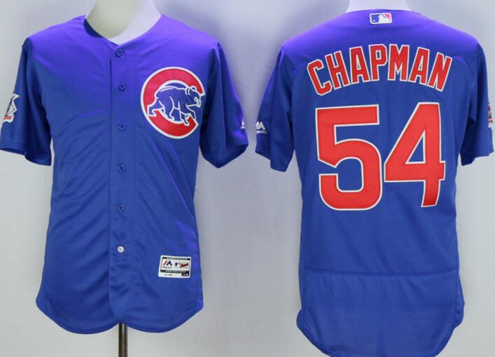 2016 Chicago Cubs 54 Aroldis Chapman Flexbase Authentic Collection blue men mlb Baseball Jersey