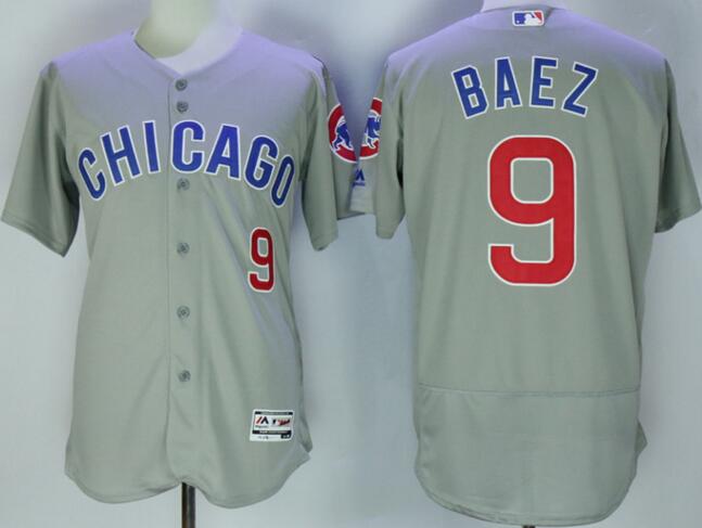 2016 Chicago Cubs 9 Javier Baez grey Flexbase Authentic Collection men baseball mlb Jersey