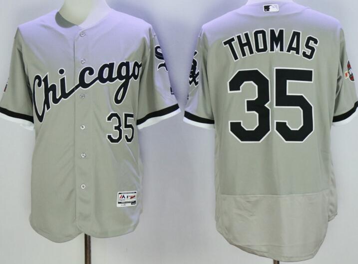 2016 Chicago White Sox 35 Frank Thomas  Flexbase Authentic Collection grey men mlb Baseball Jersey