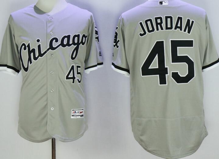 2016 Chicago White Sox 45 Michael Jordan Flexbase Authentic Collection grey men mlb Baseball Jersey