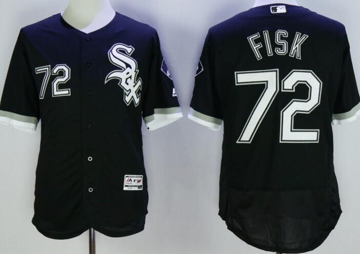 2016 Chicago White Sox 72 Carlton Fisk Flexbase Authentic Collection black men mlb Baseball Jersey