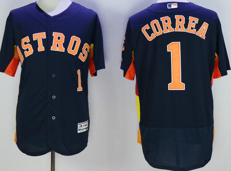 2016 Houston Astros 1 Carlos Correa dark blue Flexbase Authentic Collection men baseball mlb Jersey