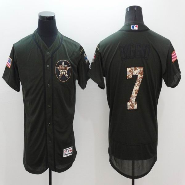 2016 Houston Astros Authentic 7 Craig Biggio green camo Flexbase Authentic Collection men baseball mlb Jerseys