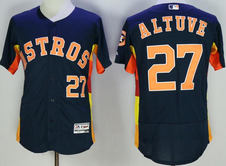 2016 Houston Astros Jose Altuve 27 dark blue Flexbase Authentic Collection men baseball mlb Jersey