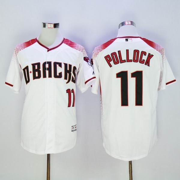 2016 New Arizona Diamondbacks 11 A. J. Pollock White Stitched men baseball mlb Jersey