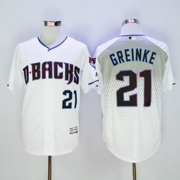 2016 New Arizona Diamondbacks 21 Zack Greinke White Stitched men baseball mlb Jersey