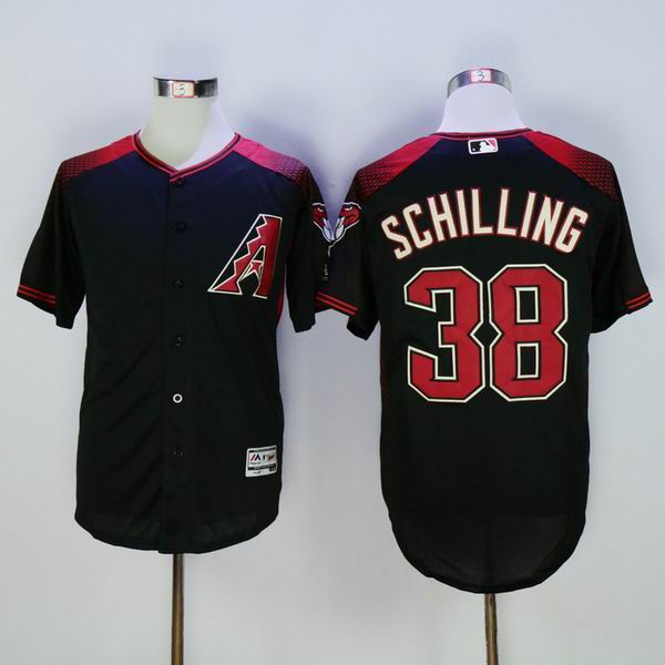 2016 New Arizona Diamondbacks 38 Curt Schilling Black Stitched men baseball mlb Jersey