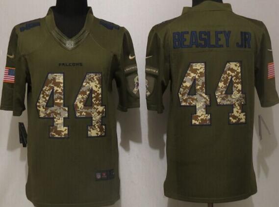 2016 New Nike Atlanta Falcons 44 Beasley jr Green Salute To Service men Limited Jersey