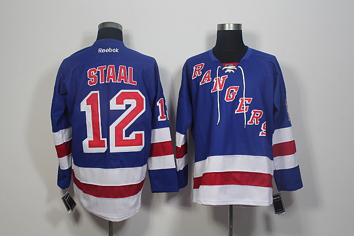 2016 New York Rangers 12 Stall blue nhl ice hockey  jerseys