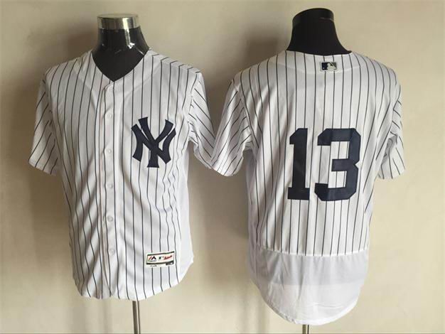 2016 New York Yankees 13 Alex Rodriguez White Flexbase Authentic Collection Jersey