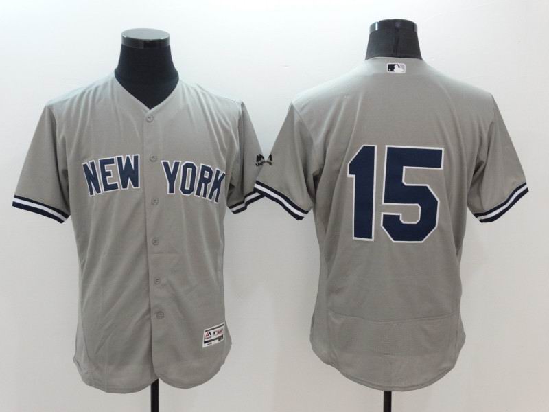 2016 New York Yankees 15 gray Flexbase Authentic Collection Jersey