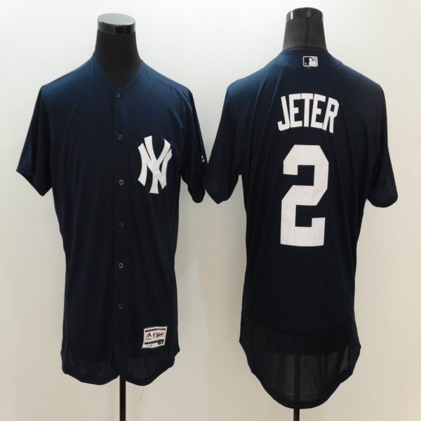 2016 New York Yankees 2 Derek Jeter dark blue Flexbase Authentic Collection Jersey